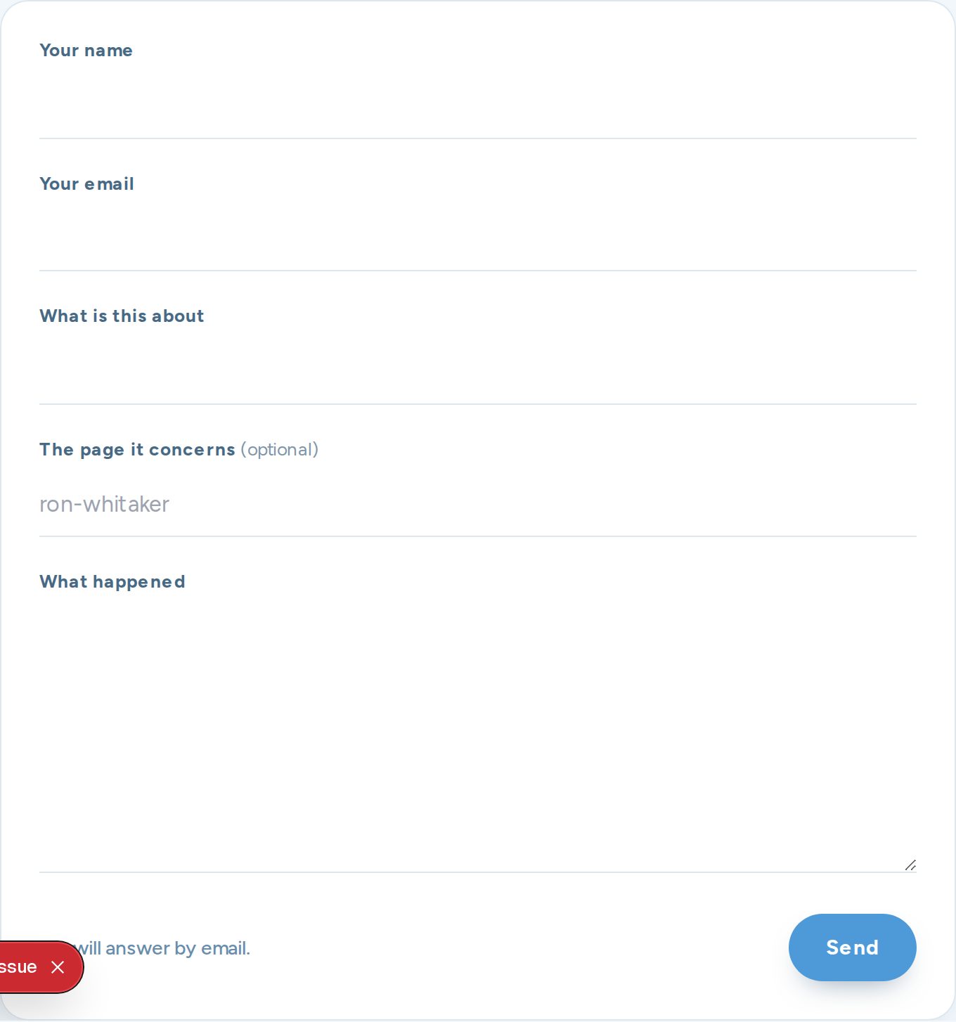 The contact form